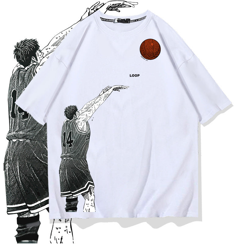 Black Loose Fit Slam Dunk T-Shirt Men