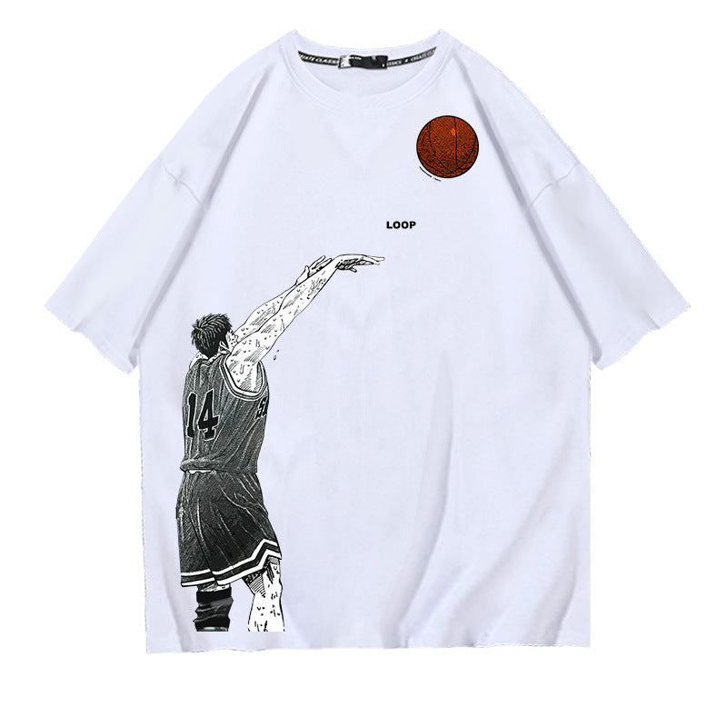 Black Loose Fit Slam Dunk T-Shirt Men