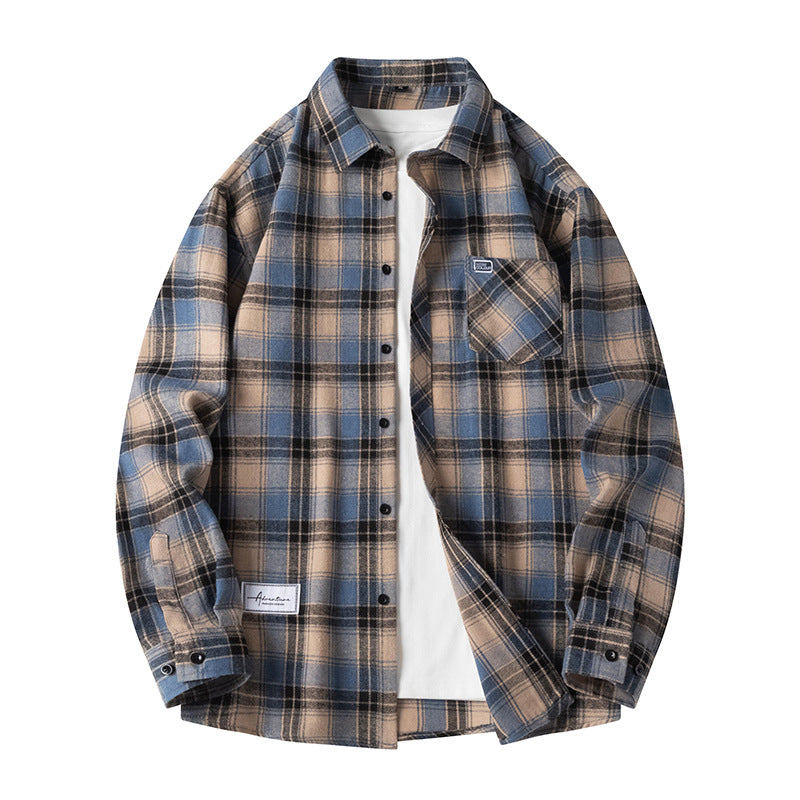 Men Plaid Shirt Pakistan Spring Warm Comfort