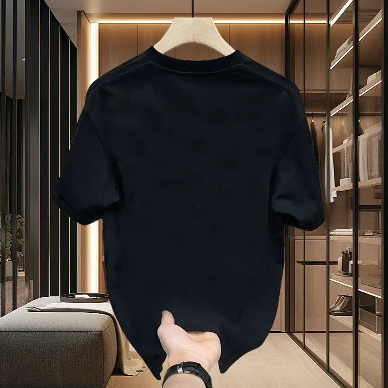 Black Cotton W Graphic T-Shirt Men Women Summer Casual