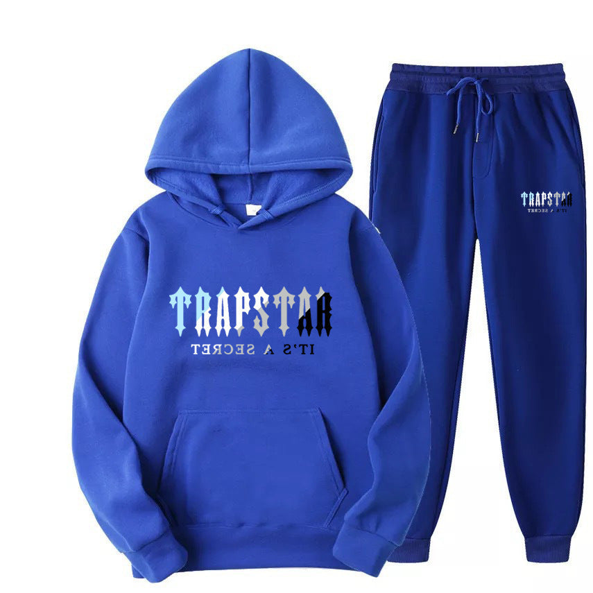 Trapstar Hoodie Pants Set Black Fleece Couple Suit