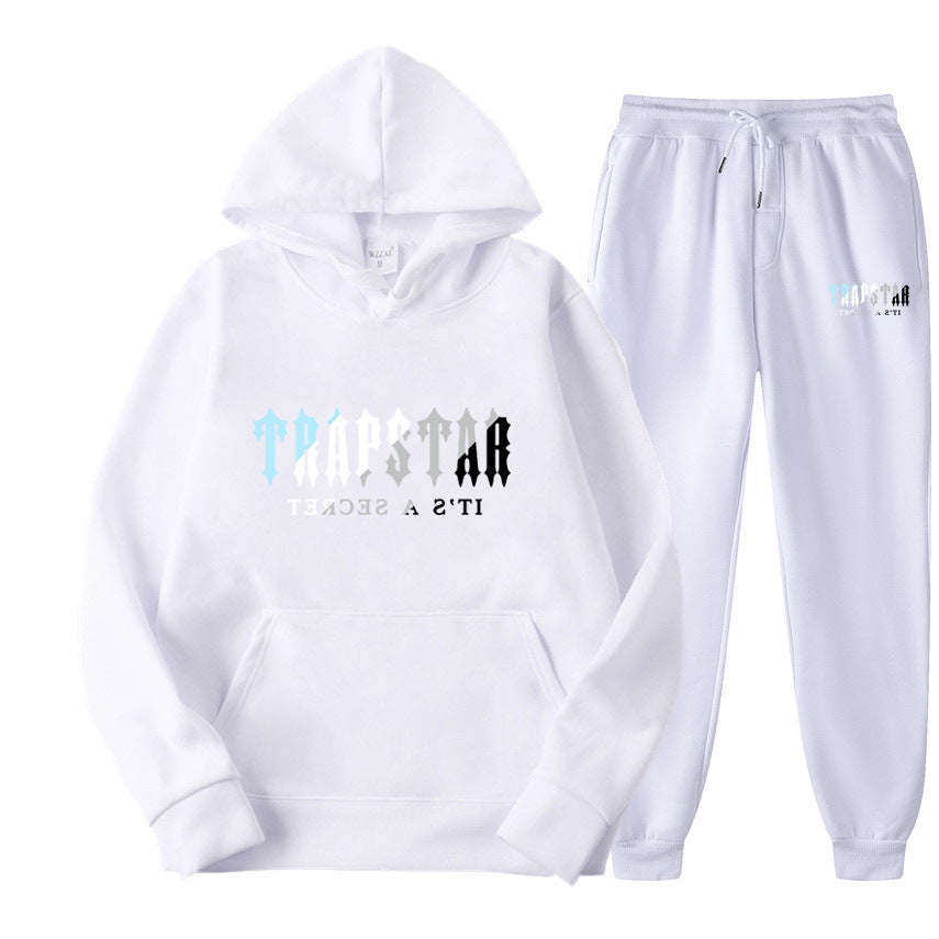 Trapstar Hoodie Pants Set Black Fleece Couple Suit