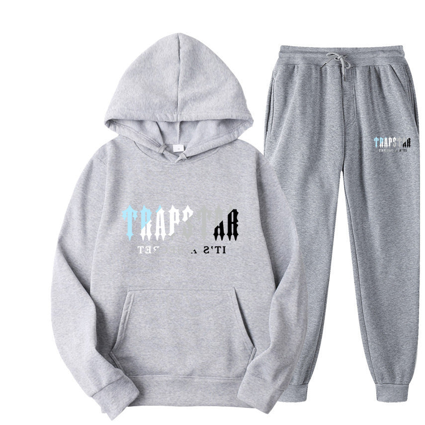 Trapstar Hoodie Pants Set Black Fleece Couple Suit