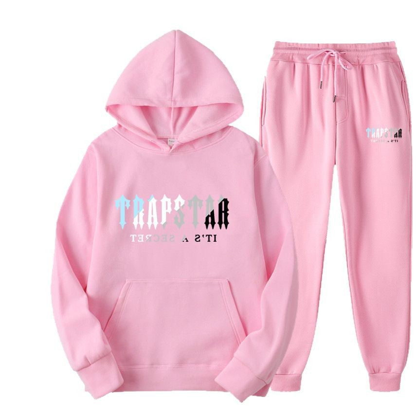 Trapstar Hoodie Pants Set Black Fleece Couple Suit